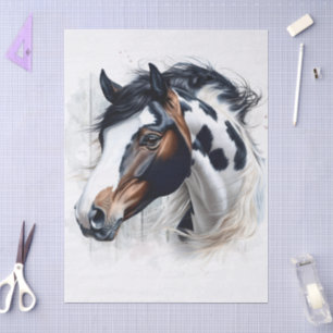 Papel De Seda Cavalo Pintado Americano Decoupage