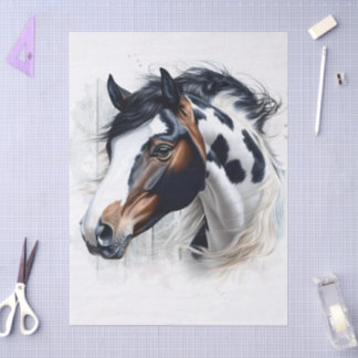 Papel De Seda Cavalo Pintado Americano Decoupage