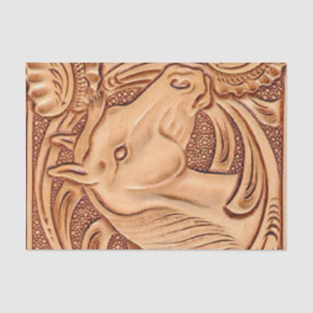 Papel De Seda cavalo rústico do equestrian do couro do país (Frente )