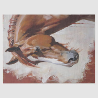 Papel De Seda Cavalo Trimestre Vermelho