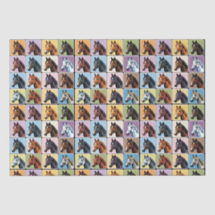 Papel De Seda Cavalos Padrão Criativo Artesanato Embrulho Equest