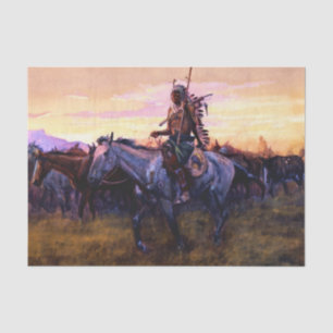 Papel De Seda “Cavalos Roubados” por Charles M Russell