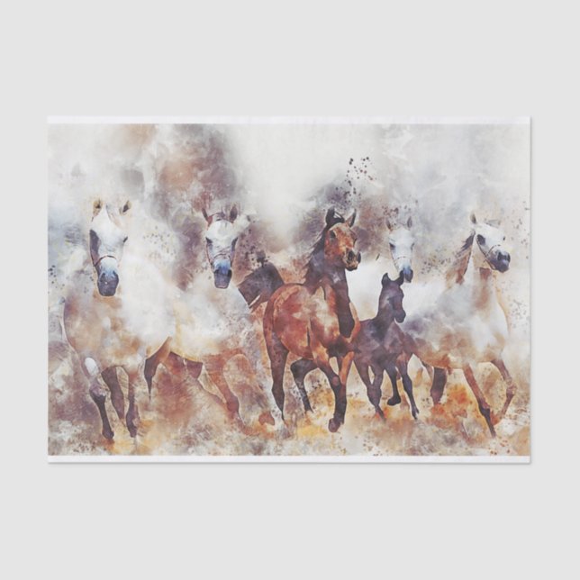 Papel De Seda Cavalos selvagens (Frente )