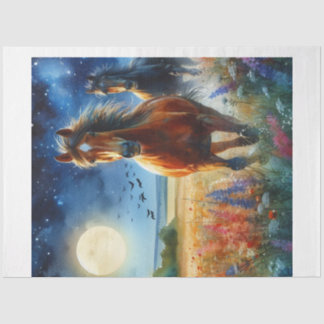 Papel De Seda Cavalos Selvagens
