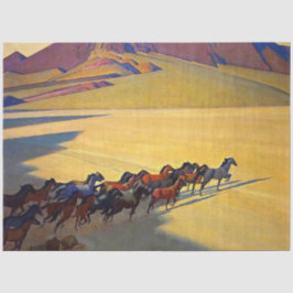 Papel De Seda “Cavalos Selvagens de Nevada” por Maynard Dixon