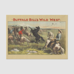 Papel De Seda Cavalos Selvagens Oeste de Buffalo Bill
