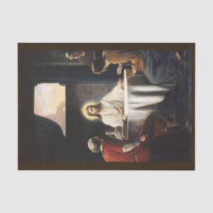 Papel De Seda Ceia em Emaús por Carl Bloch