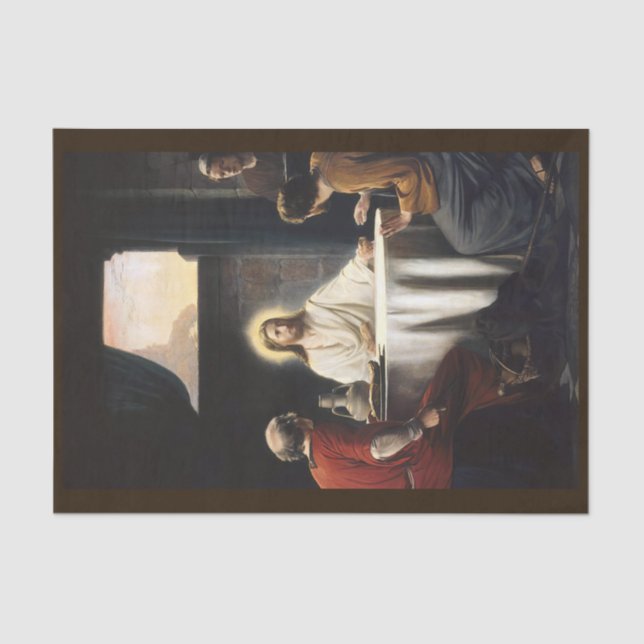 Papel De Seda Ceia em Emaús por Carl Bloch (Frente )