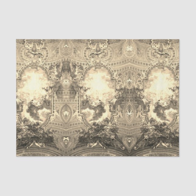 Papel De Seda Ceiling Chiesa del Gesù de ouro - Battista Gaulli (Frente )