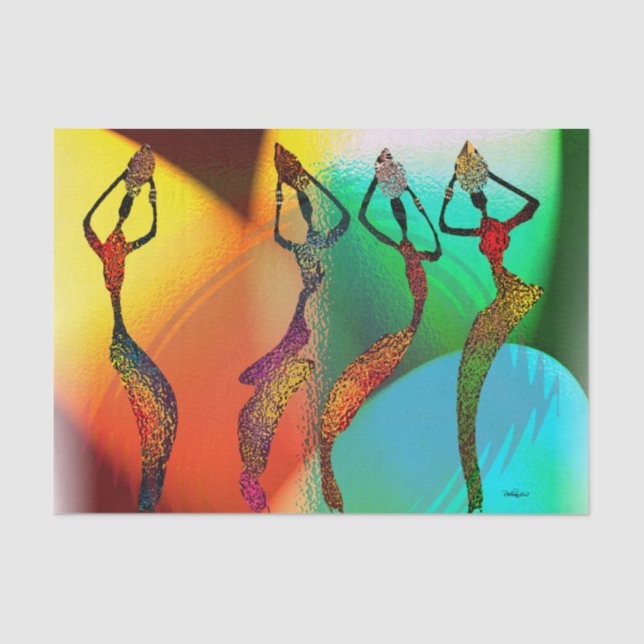 Papel De Seda Celebração Africano Vase Confetti (Frente )