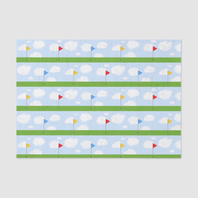 Papel De Seda Celebração com Tema de Golfe (Frente )