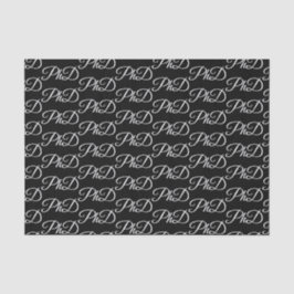 Papel De Seda Celebração de Graduação Preta para Graduação PhD