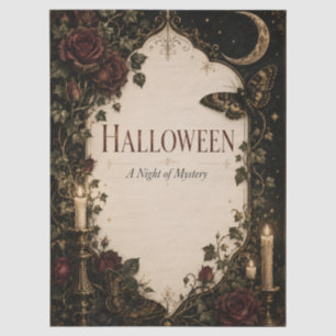 Papel De Seda Celebração de Halloween Gótico Elegante