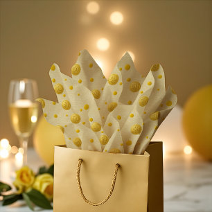 Papel De Seda Celebração do 50º aniversário do Elegante Dourado