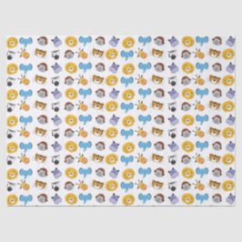 Papel De Seda Celebração Safari: Molho de Ilustração Animal