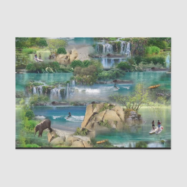 Papel De Seda Celebrações do Dia do Oceano Mundial (Frente )