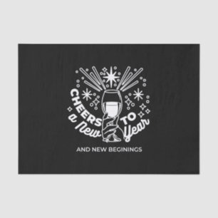 Papel De Seda Celebrar Nova Ilustração de Vidro de Começo