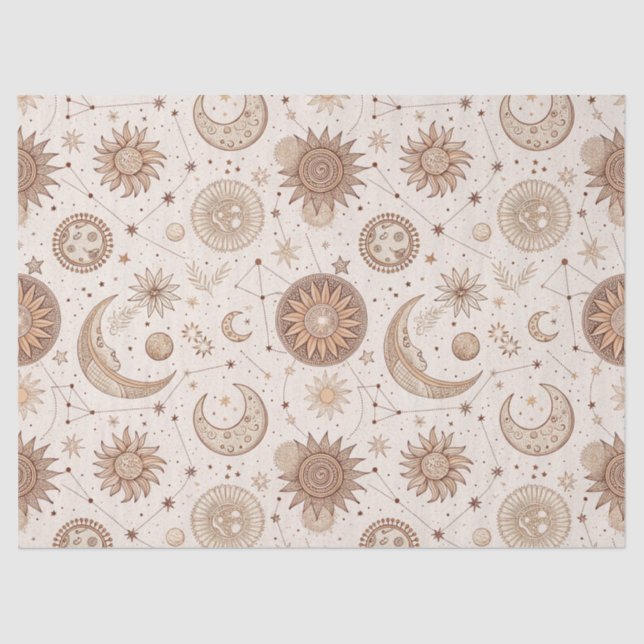 Papel De Seda Celestial Botanical Pattern (2) (Frente )