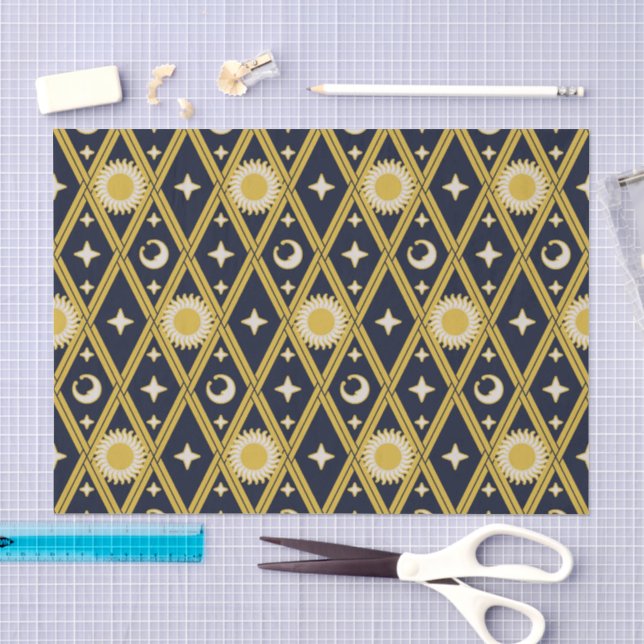 Papel De Seda Celestial Harlequin Bold (Midnight Hearth) (Arte )