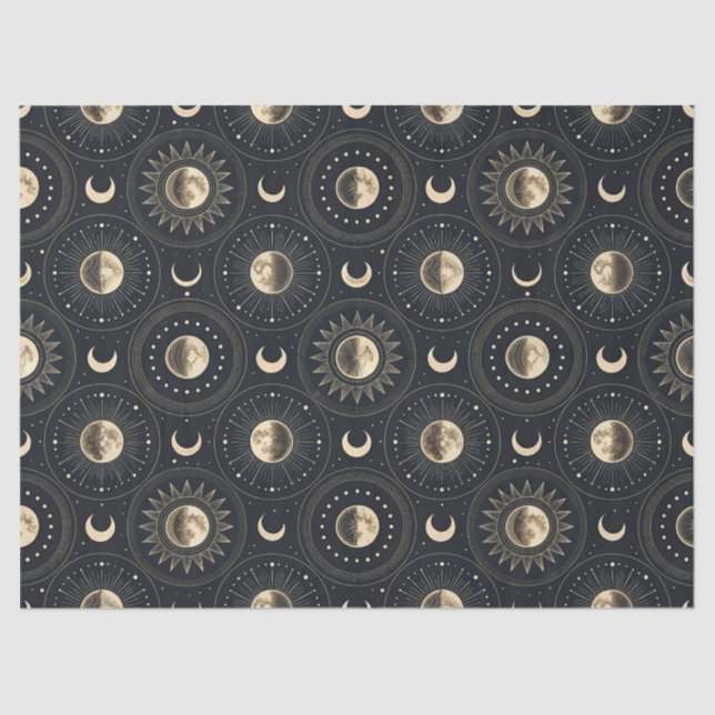Papel De Seda Celestial Moon Phase (4) (Frente )