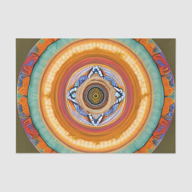 Papel De Seda Celestial Sun Mandala (Frente )