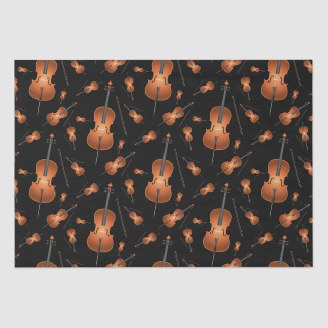Papel De Seda Cello Musical Music Teacher String Orchestra (Frente )