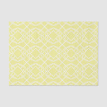Cello Soft Butter Yellow Trellis Design