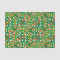 Celtic Knot Irish Braid Padrão Verde Bonito