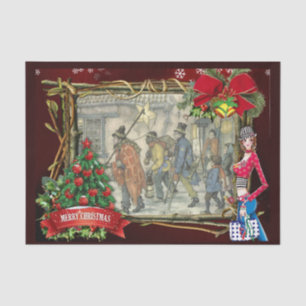 Papel De Seda Cena da rua em Old Amsterdam