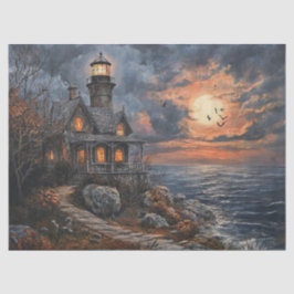 Papel De Seda Cena de Farol de Halloween Spooky para Desligar