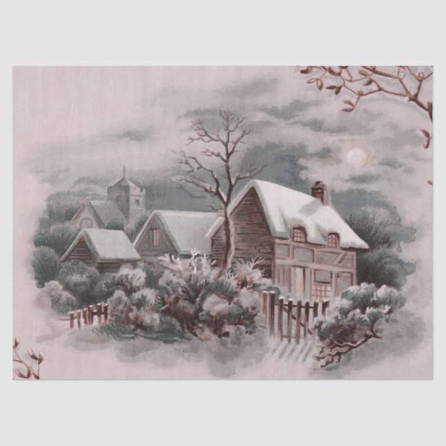 Papel De Seda cena de inverno A (Frente )