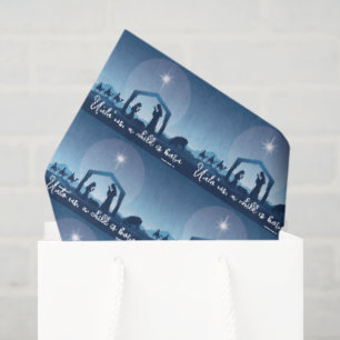 Papel De Seda Cena de Natal Religiosa Padrão