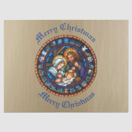 Papel De Seda Cena de Natal Tradicional