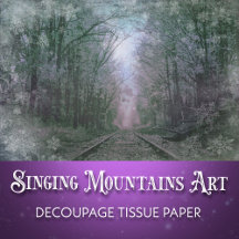 Cena Mágica de Decoupage de Floresta de Inverno