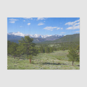 Papel De Seda Cenário Panorâmico da Vista da Montanha Rochosa