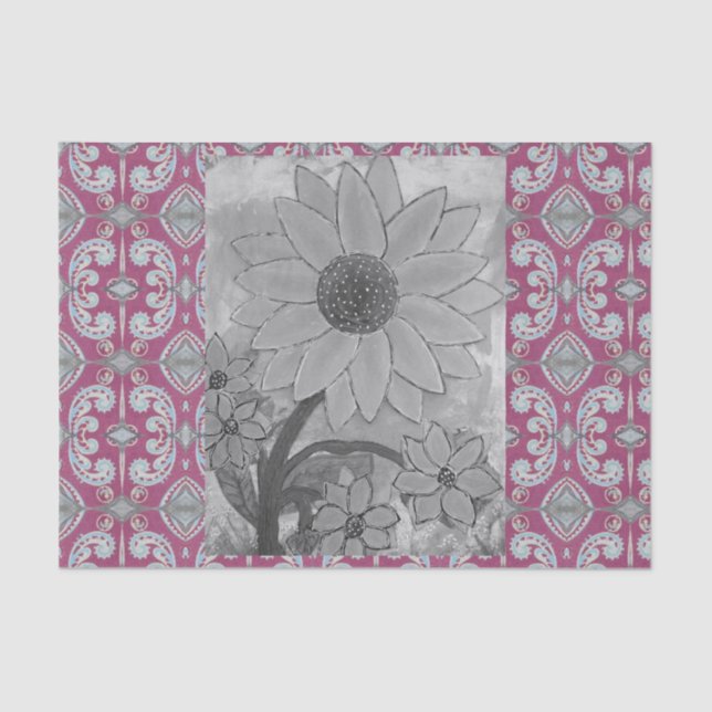 Papel De Seda Centro Polkadot de Girassol (Frente )