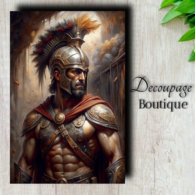 Papel De Seda Centurião Romano Decoupage (Roman Centurion Decoupage Tissue Paper)