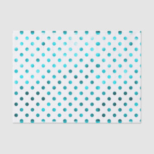 Papel De Seda Cerceta metálica, bolinhas, branco, feminino, na