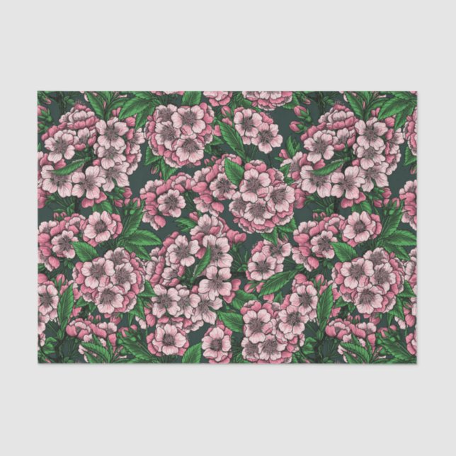 Papel De Seda Cereja floresce 2 (Frente )