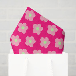 Papel De Seda Cerejeiras em Flor sobre o Rosa
