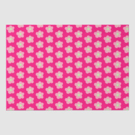Papel De Seda Cerejeiras em Flor sobre o Rosa