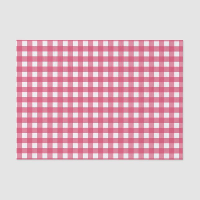 Papel De Seda Cerise Gingham (Frente )