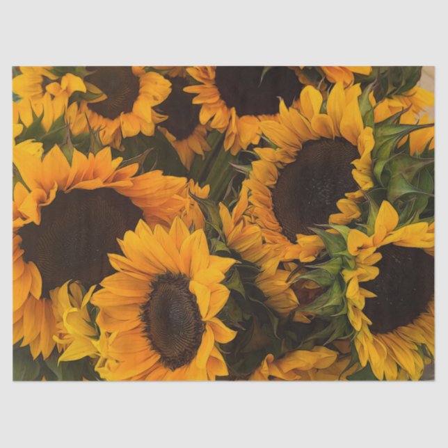 Papel De Seda Cesta do girassol (Frente )