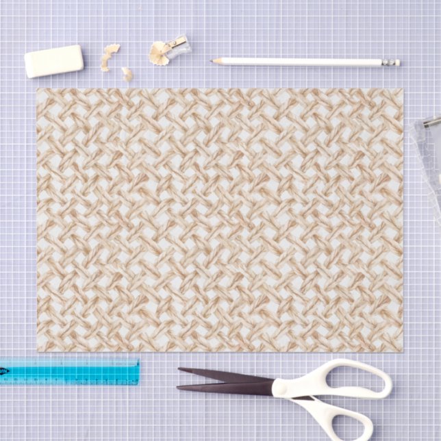 Papel De Seda Cesta Tecida de Creme Aniversário (Arte )