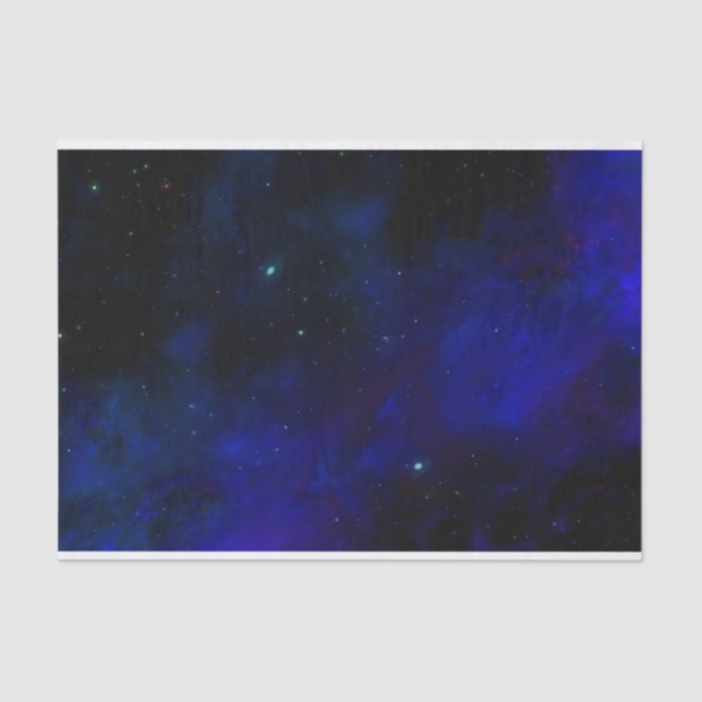 Papel De Seda Céu azul da meia-noite estrelado (Frente )