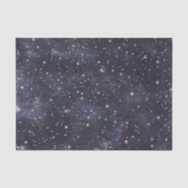 Papel De Seda Céu Noturno Estrelado Azul e Rosa Celebração de Be