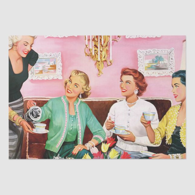 PAPEL DE SEDA CHÁ À TARDE DE 1950 (Frente )