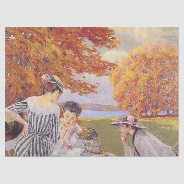 Papel De Seda Chá à tarde no parque (Frente )