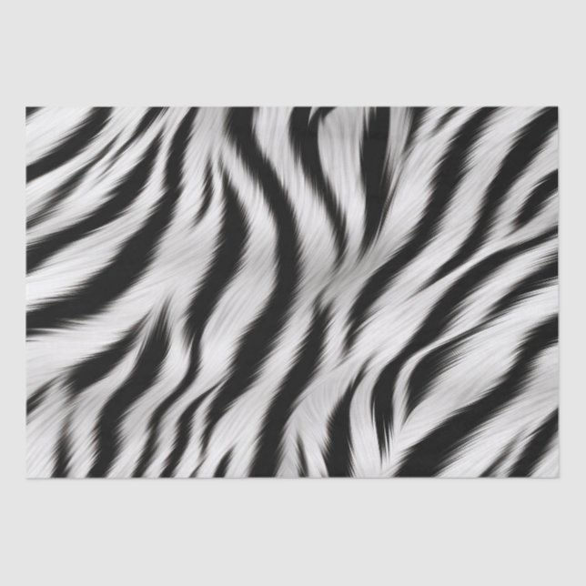 Papel De Seda Chá de Bebê de Impressão Animal de Zebra Chic (Frente )