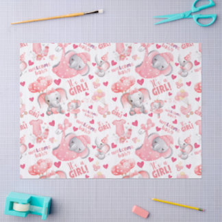 Papel De Seda Chá de Bebê de Menina Fofa e Presente de Recém-Nas